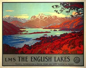 Landscape paintings Collection: The English Lakes, LMS poster, 1923-1947