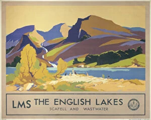 Landscape paintings Collection: The English Lakes, LMS poster, c 1930s