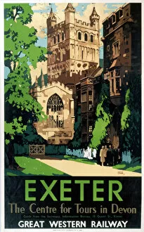 Railway Posters Greetings Card Collection: Exeter, GWR poster, 1923-1947