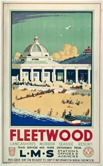 Related Images Pillow Collection: Fleetwood - Lancashires Modern Seaside Resort, LMS poster, 1923-1947
