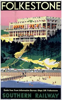 Railway Posters Collection: Folkestone, SR poster, 1947