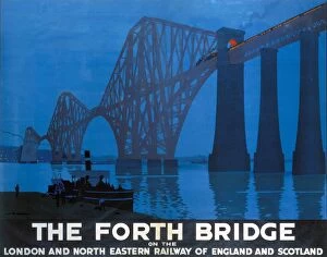 Design Museum Framed Print Collection: The Forth Bridge, LNER poster, 1928