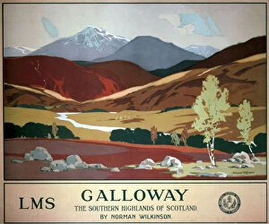 Digital art Pillow Collection: Galloway, LMS poster, 1927