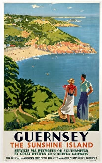 Fine art Mouse Mat Collection: Guernsey, GWR / SR poster, 1938