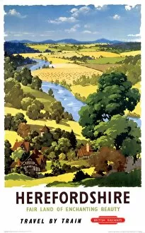 Digital art Collection: Herefordshire, BR poster, 1960