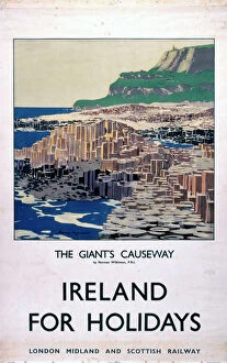 North Island Collection: Ireland for Holidays - The Giants Causeway, LMS poster, 1923-1947