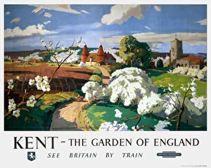 House Mouse Mouse Mat Collection: Kent - The Garden of England, BR poster, 1955