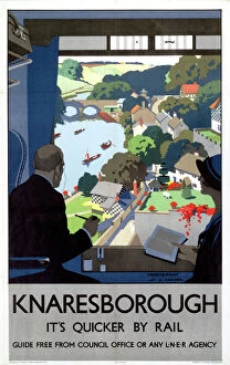 Digital art Photographic Print Collection: Knaresborough: Its Quicker by Rail, LNER poster, 1928