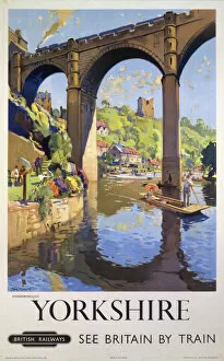 River artworks Photo Mug Collection: Knaresborough, Yorkshire, BR poster, 1954