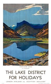 Lake District Canvas Print Collection: The Lake District for Holidays, LMS poster, 1923-1939