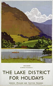 Nature art Photographic Print Collection: The Lake District for Holidays, LMSR poster, 1930s