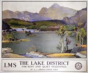 Muridae Framed Print Collection: The Lake District - for rest and quiet imaginings. LMS poster, 1923-1947
