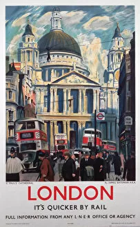 St Pauls Cathedral Collection: London - St Pauls Cathedral, LNER poster, 1939