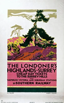 Digital art Pillow Collection: The Londoners Highlands - Surrey, SR poster, 1926