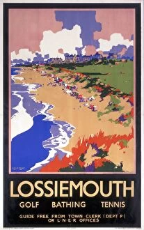 Tennis Canvas Print Collection: Lossiemouth, LNER poster, c 1920s