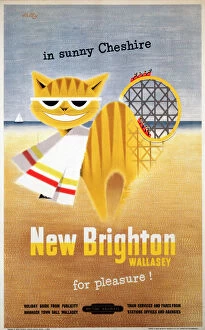 Related Images Collection: New Brighton, Wallasey, for Pleasure!, BR (LMR) poster, 1954