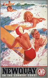 Newquay Premium Framed Print Collection: Newquay, GWR poster, 1937