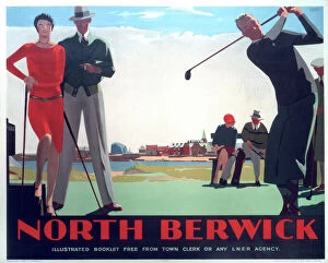 Steam Trains Framed Print Collection: North Berwick, LNER poster, 1923-1947