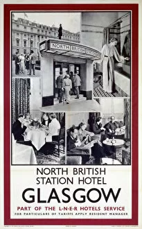 New London Architecture Collection: North British Station Hotel, Glasgow, LNER poster, 1923-1947