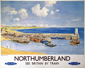 Railway Posters Greetings Card Collection: Northumberland, BR poster, 1948-1965
