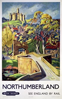 Trains Photographic Print Collection: Northumberland, BR poster, 1948-1965