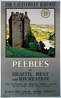 DNA Framed Print Collection: Peebles for Health, Rest and Recreation, railway poster, 1900-1922