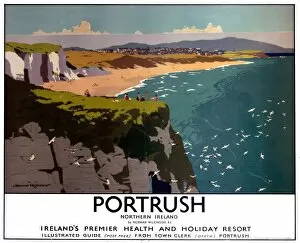 Irish School Irish School Canvas Print Collection: Portrush - Northern Ireland, LMS poster, 1923-1947