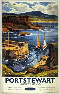 British Museum Premium Framed Print Collection: Portstewart - Northern Ireland, BR (LMR) poster, 1954