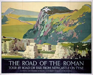 London Transport Museum Premium Framed Print Collection: The Road of the Roman, LNER poster, 1930