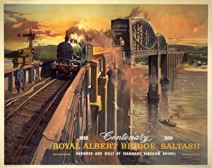 Portraits Canvas Print Collection: The Royal Albert Bridge, Saltash, BR (WR) poster, 1958