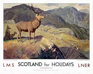 Digital art Photographic Print Collection: Scotland for Holidays, LMS / LNER poster, 1923-1947