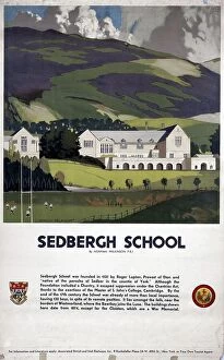Norman Wilkinson Tote Bag Collection: Sedburgh School, Yorkshire, LMS poster, 1923-1947
