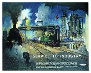 Digital art Metal Print Collection: Service to Industry, BR poster, 1948-1964