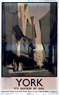 London And North Eastern Railway Collection: The Shambles, York, LNER poster, c 1930s