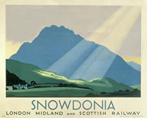 Railway Posters Photographic Print Collection: Snowdonia, LMS poster, c 1933