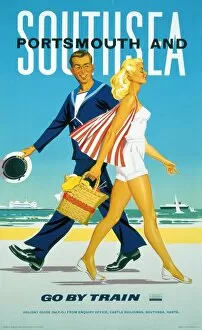 Fine art Photo Mug Collection: Southsea and Portsmouth, BR poster, 1962