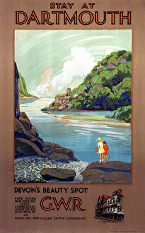 Landscape painting Mouse Mat Collection: Stay at Dartmouth, GWR poster, 1930s
