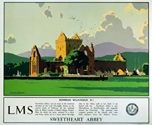 New London Architecture Photo Mug Collection: Sweetheart Abbey, LMS poster, 1923-1947