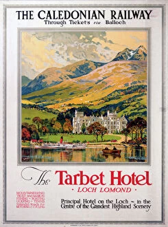 Railway Posters Metal Print Collection: The Tarbet Hotel, Loch Lomond, Caledonian Railway poster, 1920