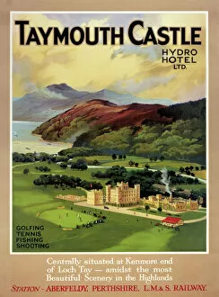 Railway Posters Tote Bag Collection: Taymouth Castle, LMS poster, 1923-1947