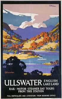 Windermere Canvas Print Collection: Ullswater - English Lake-Land, LNER poster, 1923-1947