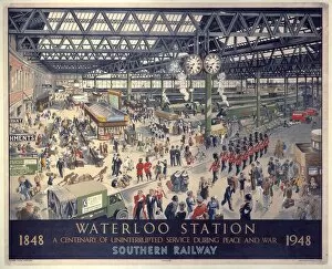 Lambeth Collection: Waterloo Station - Peace, SR poster, 1948
