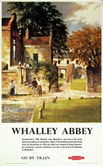Trains Collection: Whalley Abbey, British Rail poster, 1959