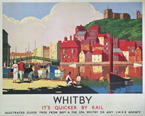 Whitby Metal Print Collection: Whitby: Its Quicker By Rail, LNER poster, 1930s