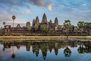 Iconic structures Photographic Print Collection: Angkor Wat Sunrise Cambodia