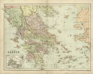 Greece Jigsaw Puzzle Collection: Antique map of Ancient Greece