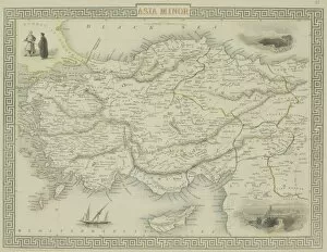 Ornamental Metal Print Collection: Antique map of Asia Minor