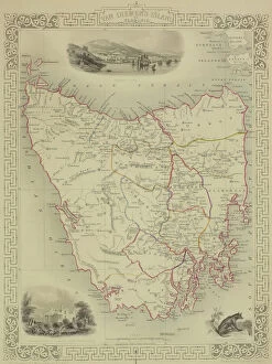 Geography Collection: Antique map of Tasmania