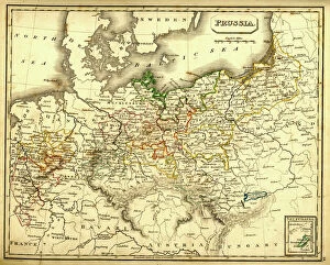 Saxony Collection: Antquie Map of Prussia