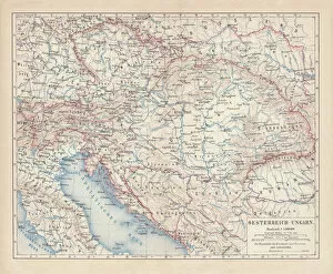 Croatia Collection: Austro-Hungarian Empire, Habsburg Monarchy, lithograph, published in 1877